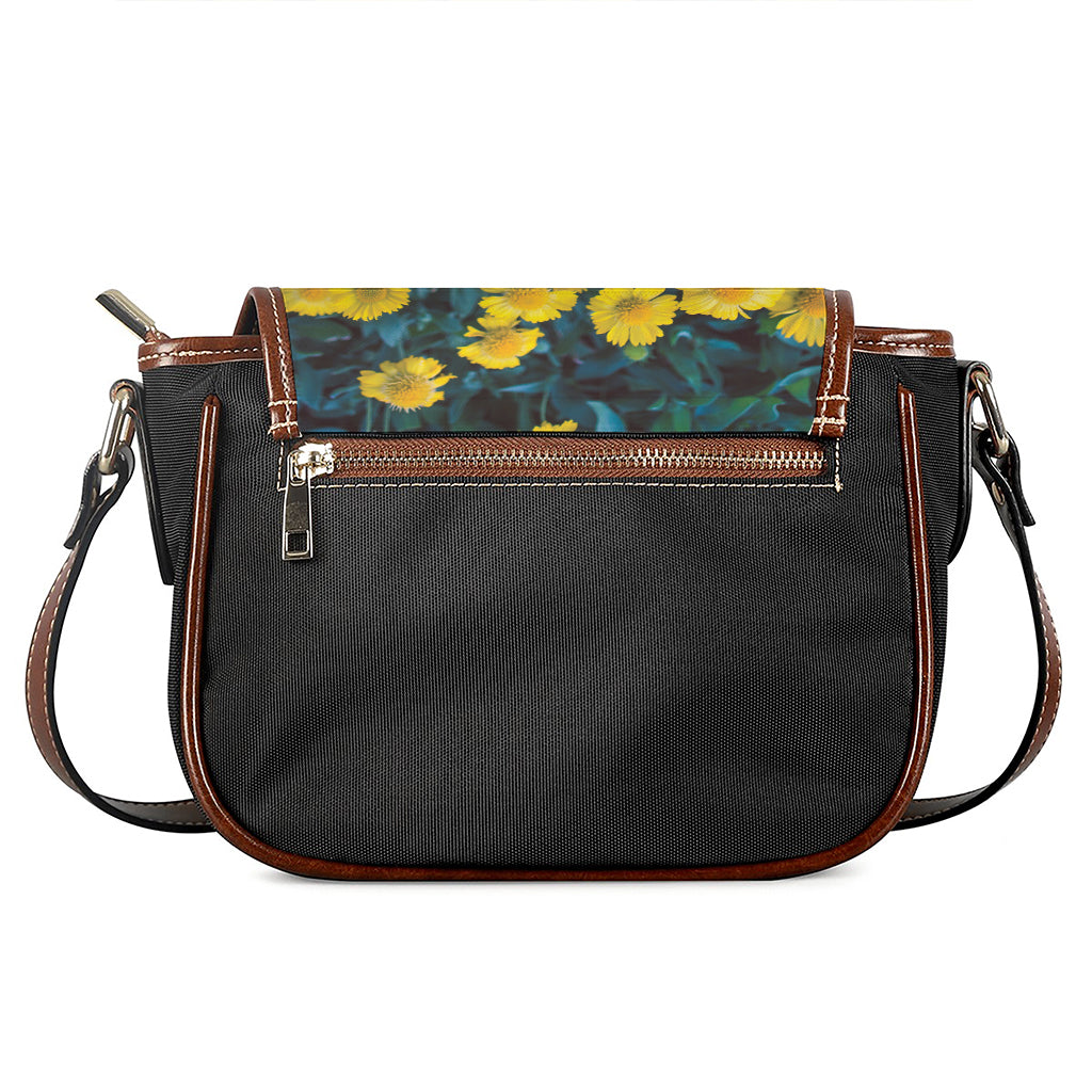 Little Yellow Daisy Print Saddle Bag