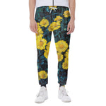 Little Yellow Daisy Print Scuba Joggers