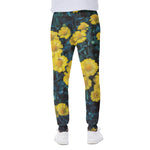 Little Yellow Daisy Print Scuba Joggers