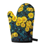 Little Yellow Daisy Print Single Oven Mitt
