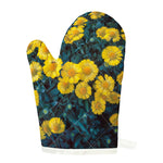 Little Yellow Daisy Print Single Oven Mitt