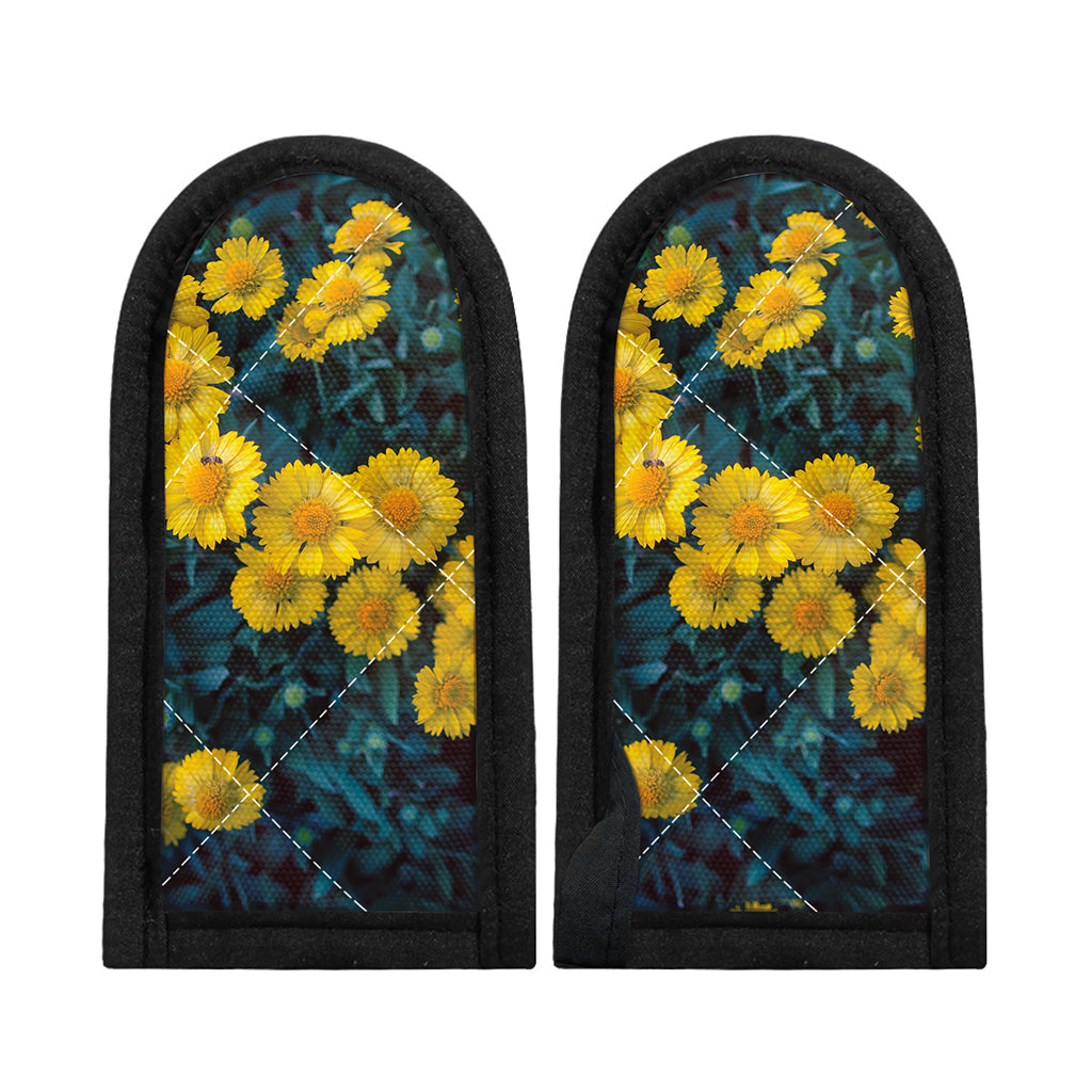Little Yellow Daisy Print Skillet Handle Cover