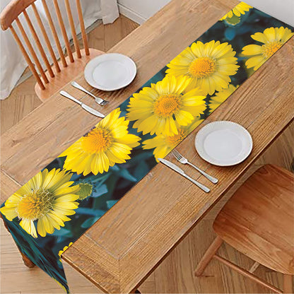 Little Yellow Daisy Print Table Runner