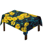 Little Yellow Daisy Print Tablecloth