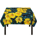 Little Yellow Daisy Print Tablecloth