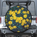 Little Yellow Daisy Print Tire Cover