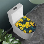 Little Yellow Daisy Print Toilet Lid Cover