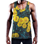 Little Yellow Daisy Print Training Tank Top