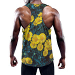 Little Yellow Daisy Print Training Tank Top
