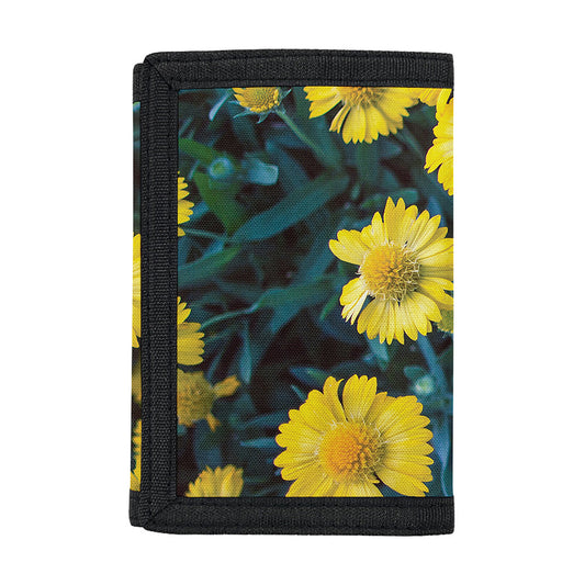 Little Yellow Daisy Print Trifold Wallet