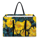 Little Yellow Daisy Print Utility Tote Bag
