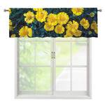 Little Yellow Daisy Print Window Valance