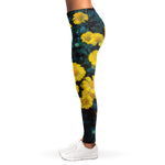 Little Yellow Daisy Print Women's Leggings