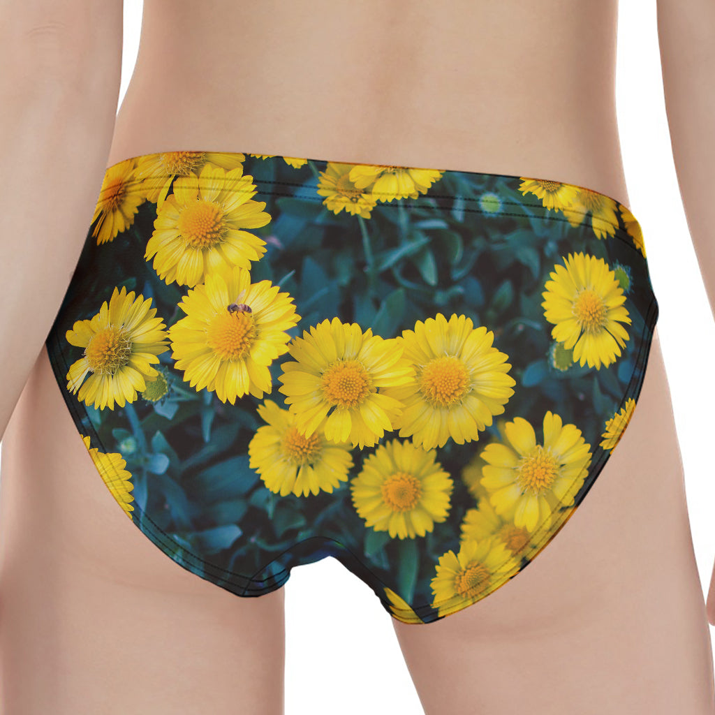 Little Yellow Daisy Print Women's Panties