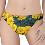 Little Yellow Daisy Print Women's Thong