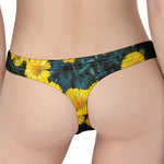 Little Yellow Daisy Print Women's Thong