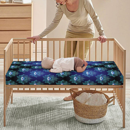 Lotus Eye of Providence Pattern Print Baby Crib Sheet