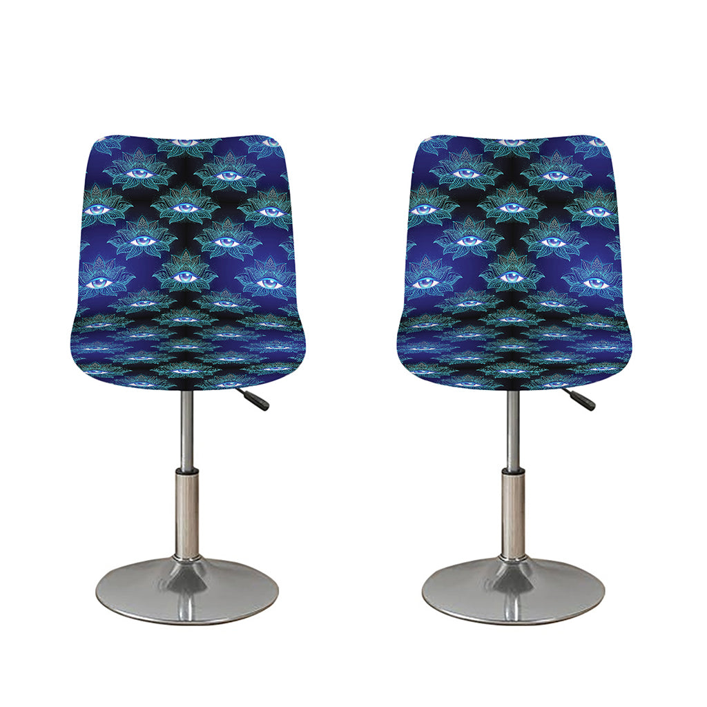 Lotus Eye of Providence Pattern Print Bar Stool Covers