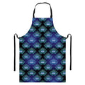 Lotus Eye of Providence Pattern Print Bib Apron With Pocket