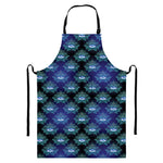 Lotus Eye of Providence Pattern Print Bib Apron With Pocket