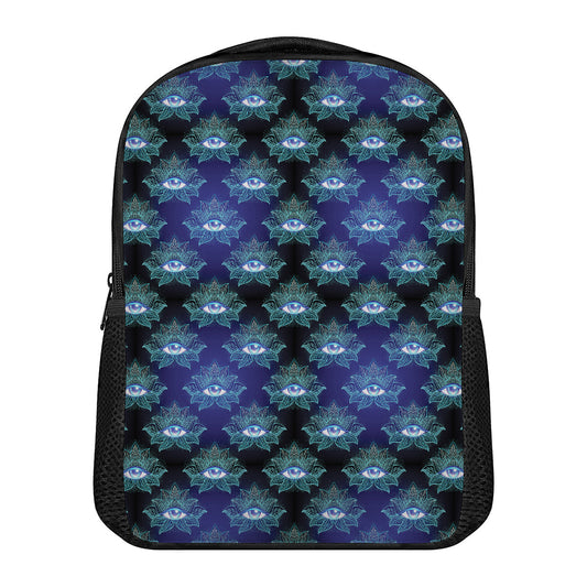 Lotus Eye of Providence Pattern Print Casual Backpack