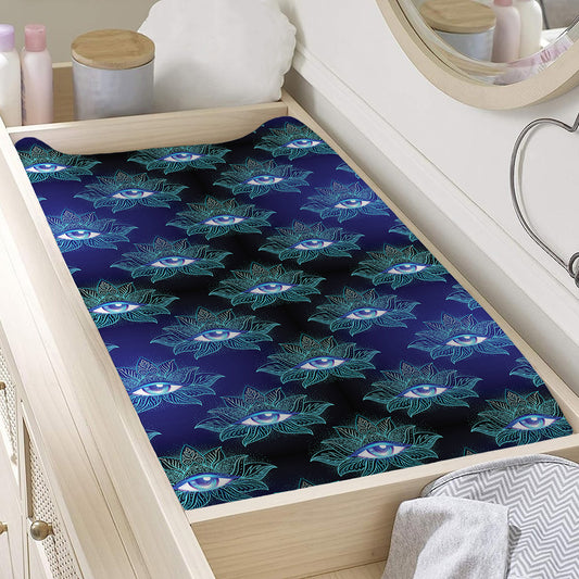 Lotus Eye of Providence Pattern Print Changing Pad Cover