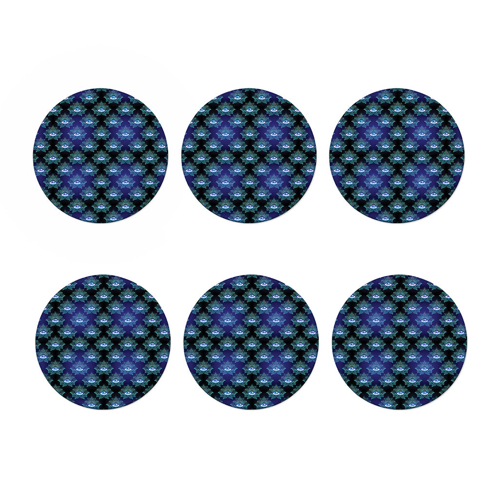 Lotus Eye of Providence Pattern Print Coaster Set