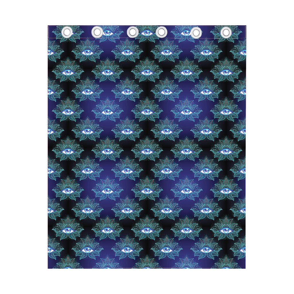 Lotus Eye of Providence Pattern Print Curtain