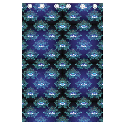 Lotus Eye of Providence Pattern Print Curtain
