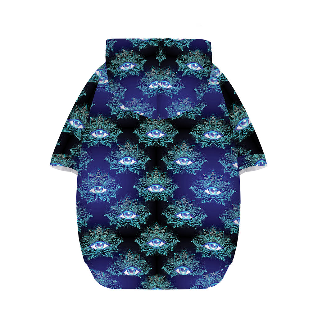 Lotus Eye of Providence Pattern Print Dog Zip Up Hoodie