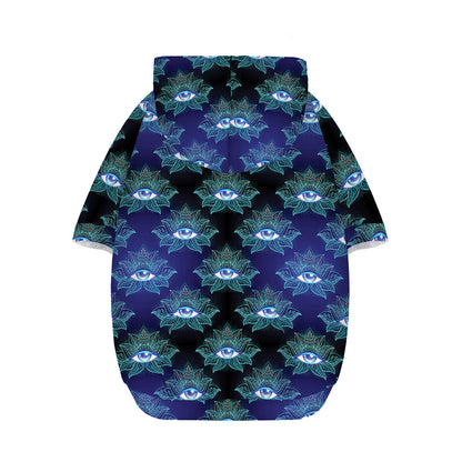 Lotus Eye of Providence Pattern Print Dog Zip Up Hoodie