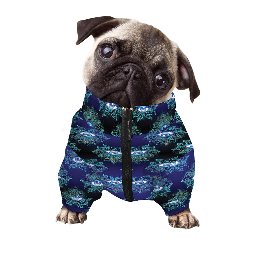 Lotus Eye of Providence Pattern Print Dog Zip Up Jacket