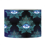 Lotus Eye of Providence Pattern Print Drum Lamp Shade