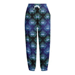 Lotus Eye of Providence Pattern Print Fleece Lined Knit Pants