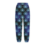 Lotus Eye of Providence Pattern Print Fleece Lined Knit Pants