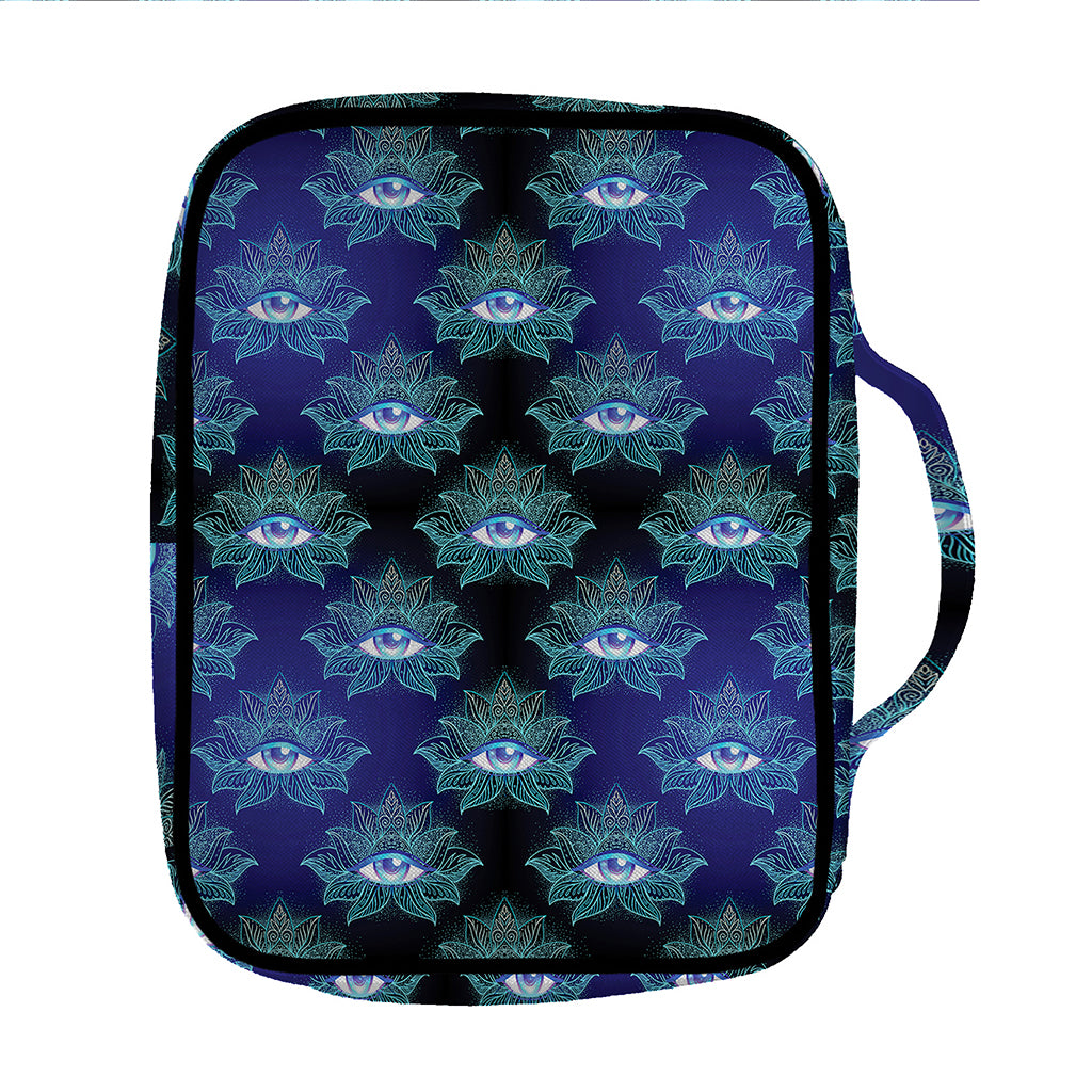 Lotus Eye of Providence Pattern Print Front Pocket Bible Bag