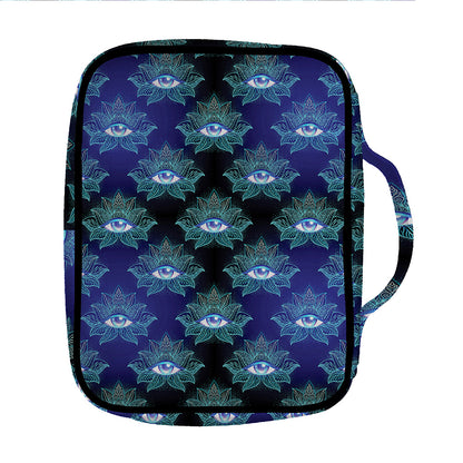 Lotus Eye of Providence Pattern Print Front Pocket Bible Bag