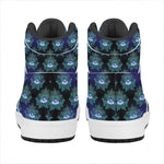 Lotus Eye of Providence Pattern Print High Top Leather Sneakers