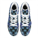 Lotus Eye of Providence Pattern Print High Top Leather Sneakers