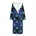 Lotus Eye of Providence Pattern Print Hooded Bathrobe