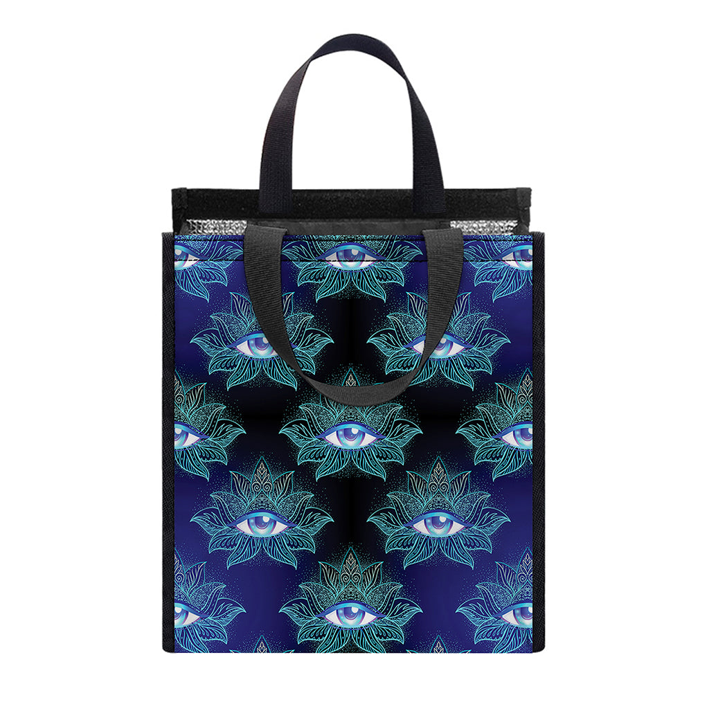 Lotus Eye of Providence Pattern Print Insulated Lunch Tote