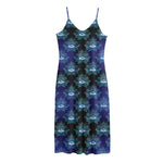 Lotus Eye of Providence Pattern Print Jersey Midi Cami Dress