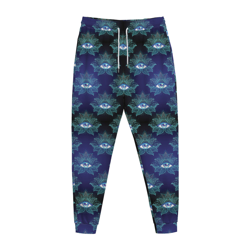 Lotus Eye of Providence Pattern Print Jogger Pants