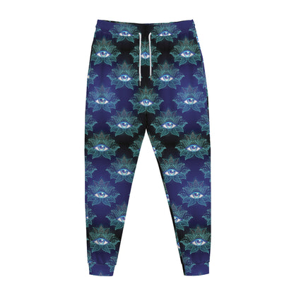 Lotus Eye of Providence Pattern Print Jogger Pants