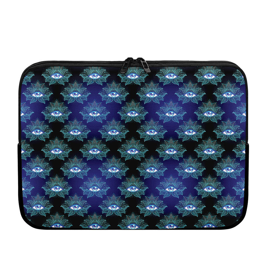 Lotus Eye of Providence Pattern Print Laptop Sleeve
