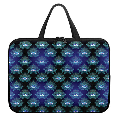 Lotus Eye of Providence Pattern Print Laptop Sleeve With Handle