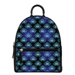 Lotus Eye of Providence Pattern Print Leather Backpack
