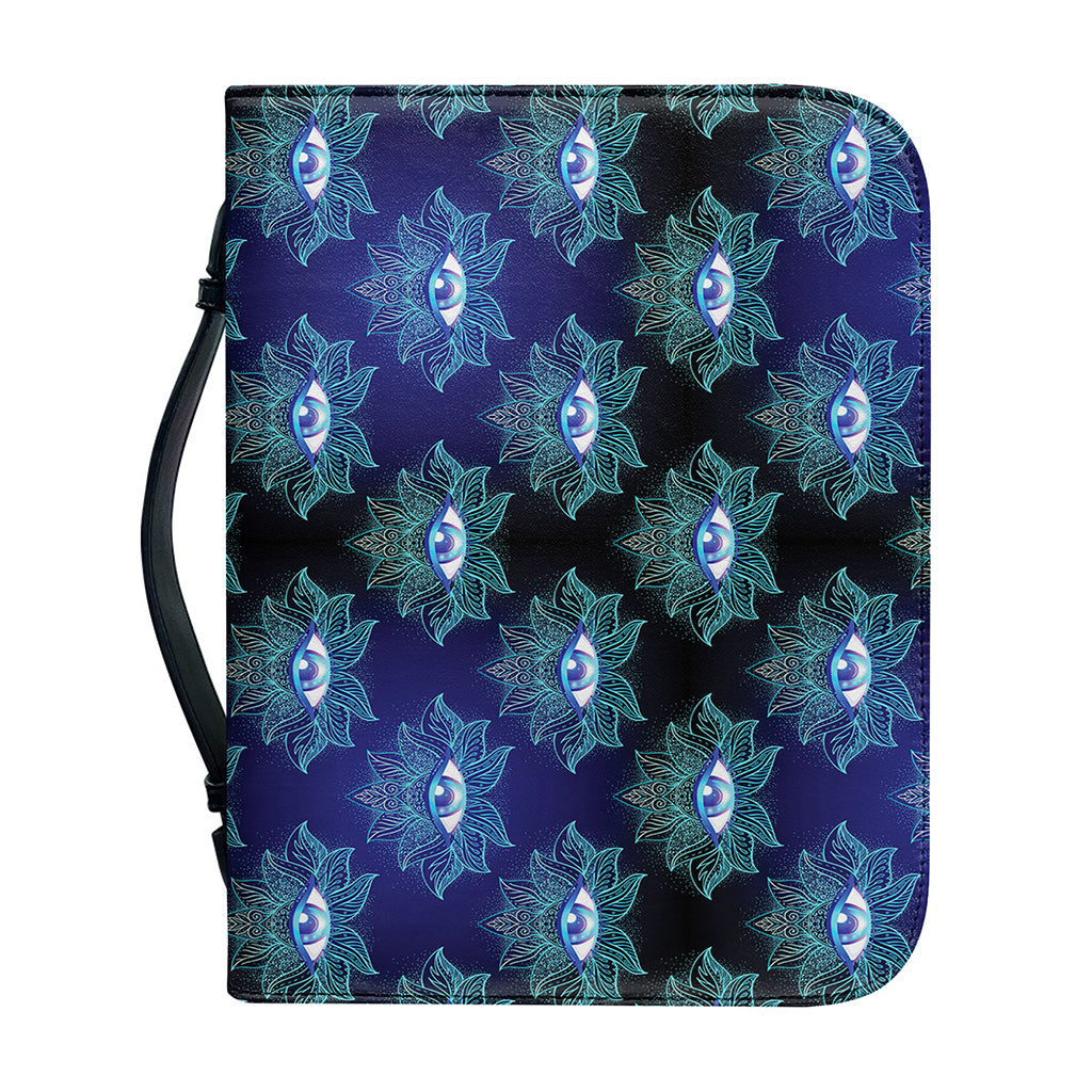 Lotus Eye of Providence Pattern Print Leather Bible Cover