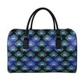Lotus Eye of Providence Pattern Print Leather Duffel Bag