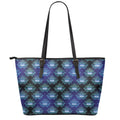 Lotus Eye of Providence Pattern Print Leather Tote Bag With Zipper